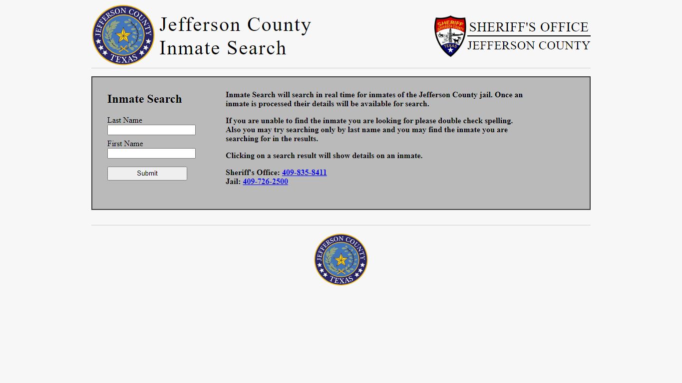 Jefferson County Inmate Search